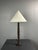 Pair midcentury French wood turned table lamp, in the style of Charles Dudouyt. Although generally attributed to the 50s -...