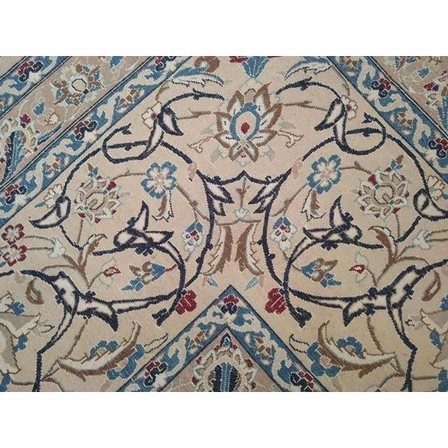 1970's Persian Nain Palace Carpet , 13'9" X 20'8 For Sale - Image 9 of 11