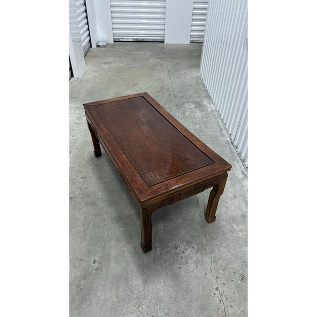 Mid 20th Century Mid 20th Century Rectangular Elmwood Ming Style Low Coffee Table For Sale - Image 5 of 8