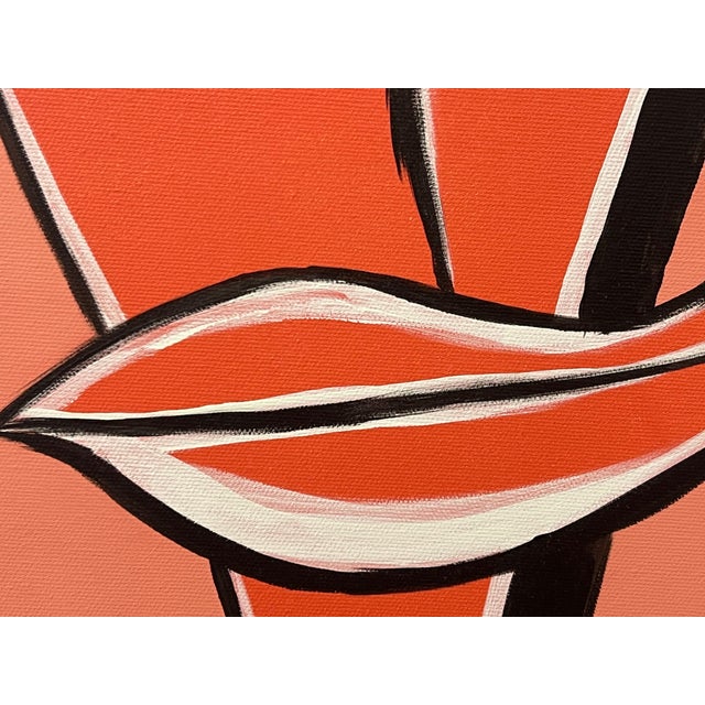 Orange Surreal Cartoon Painting on Canvas by Contemporary British Artist 2005 For Sale - Image 8 of 9