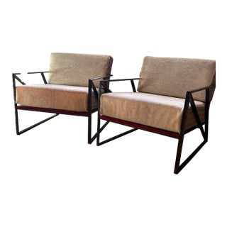 Custom Hair on Hide Accent Chairs- Pair For Sale