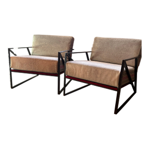 Custom Hair on Hide Accent Chairs- Pair