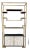 Jonathan Charles Modern Carrara Marble and Brass Fusion Etagere For Sale