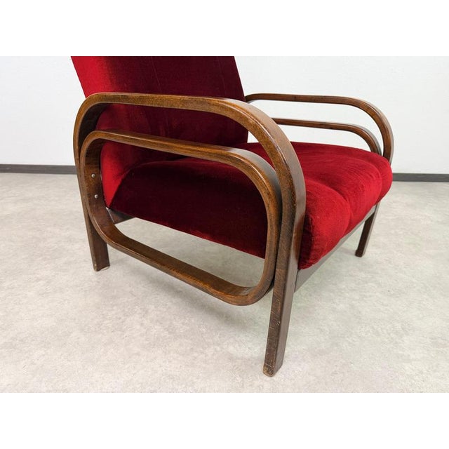 Mid-Century Art Deco Style Bentwood Lounge Chairs from Thonet Debrecen, 1960s, Set of 2 For Sale - Image 3 of 9