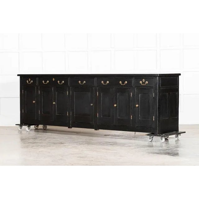 Late 19th Century English Ebonised Pine Dresser Base, 1870s For Sale - Image 5 of 17