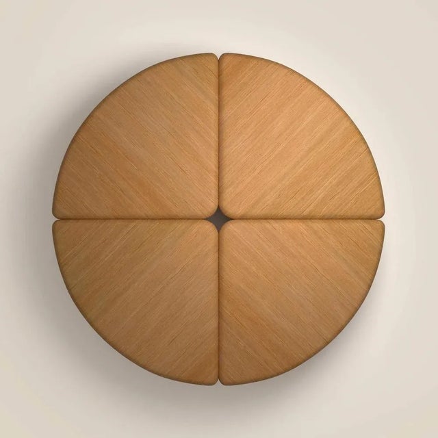 Lily Round Coffee Table in Oak by Fred&Juul, Set of 4 For Sale - Image 4 of 6