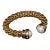 Vintage Fope Flex It Solid 18k Gold Pearl Open Cuff Bangle Bracelet For Sale