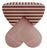 Pink Marble Heart-Shaped Cushion Amarino Seat by Esther Knopfler For Sale
