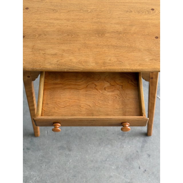 Antique Honey Oak Table With Center Drawer For Sale - Image 17 of 18