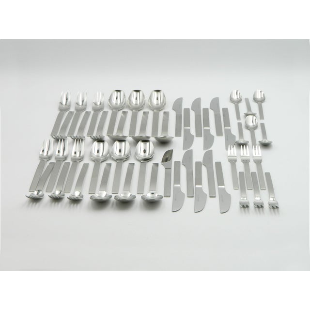Stainless Steel Cutlery Set for 6 People by Rosenthal, Model Titan, 1960s, Set of 48 For Sale - Image 7 of 16