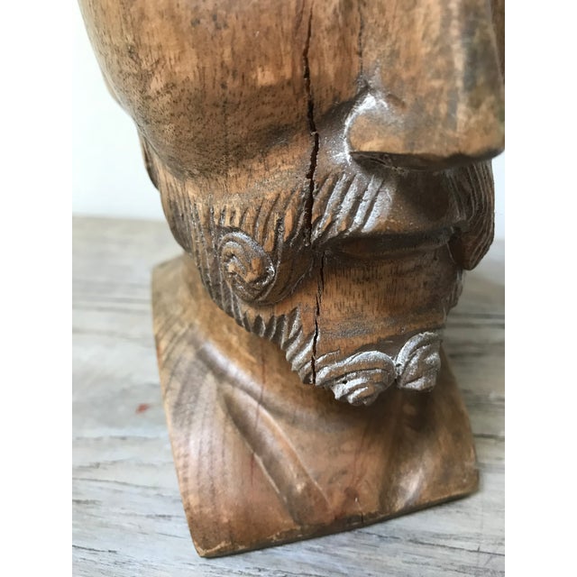 Wood Late 20th Century Xander Wood Bust Figure For Sale - Image 7 of 7