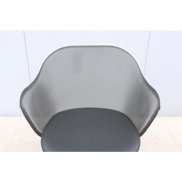 Italian Modern Antonio Citterio for B&b Italia Iuta Swivel Desk Task Chair, Gray Leather For Sale - Image 13 of 18