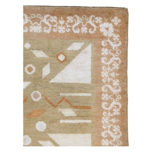 A vintage Cotton Agra accent rug handmade during the mid-20th century. Measures: 3' 10" x 6' 3".
