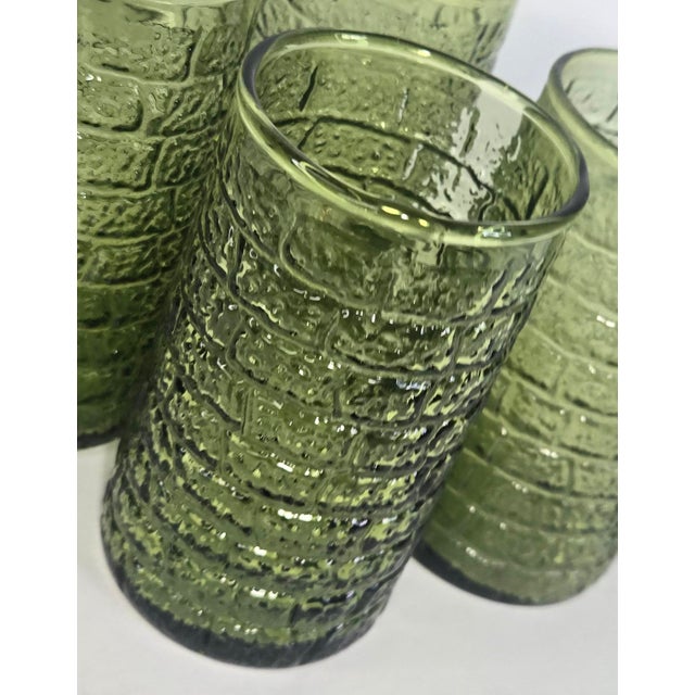 Avocado Vintage Avocado Brick Tumblers- Set of Four For Sale - Image 8 of 13