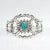 Mid 20th Century Vintage Native American Navajo Silver & Turquoise Cuff Bracelet For Sale - Image 5 of 11