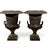 Metal Pair of Antique French Cast Iron Campana Garden Urns With Lion Mask Handles 24" For Sale - Image 7 of 10