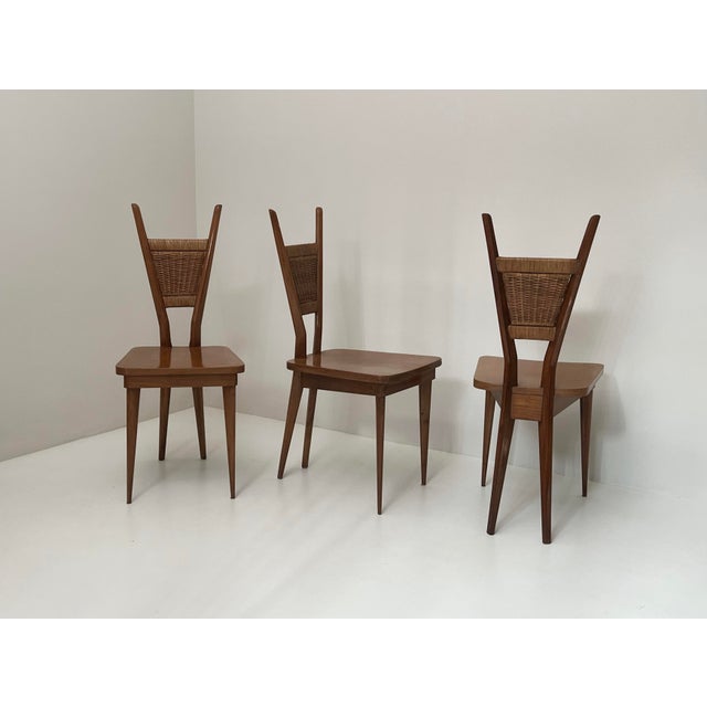 Mid-Century Modern Wooden Chairs, 1950s, Set of 6 For Sale - Image 3 of 7