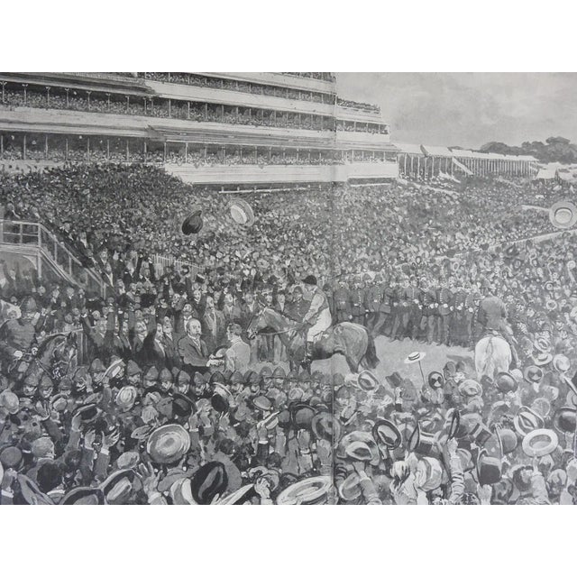 Late 19th Century 1896 Derby Winner Persimmon Prince of Wales Race Horse Print For Sale - Image 5 of 6