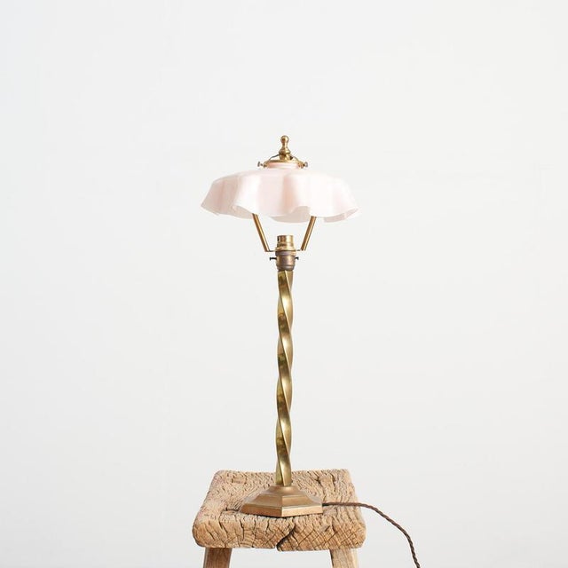 Antique French Brass Barley Twist Desk Lamp, 1890s For Sale - Image 11 of 11