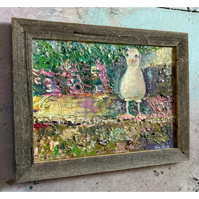 Impressionist The Perch, Original Oil Painting, by Van Ness For Sale - Image 3 of 10