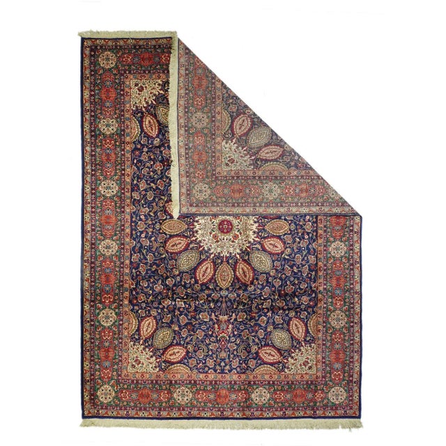 Extremely Fine Persian Tabriz Woven by the Artist Master Weaver Rug 8'1'' X 11'4'' For Sale - Image 4 of 11