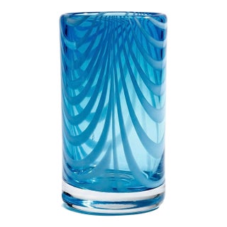 Blue Art Glass Vase For Sale