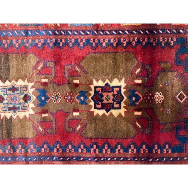 Textile 1970s Vintage Persian Hamadan Rug For Sale - Image 7 of 11