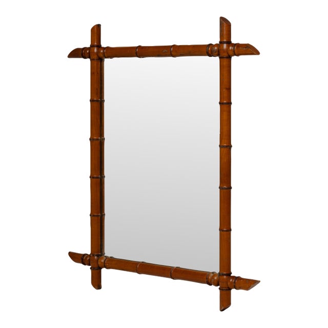 Early 20 C Faux Bamboo Mirror For Sale