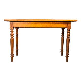 Small French Bobbin Leg Dining Table, 1940s For Sale