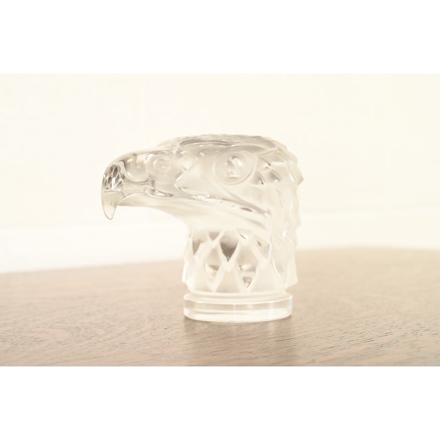 Lalique Lalique "Eagle Head" Art Deco Crystal Paperweight For Sale - Image 4 of 12