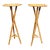 Faux Bamboo & Cane Tripod Tables/Plant Stands For Sale