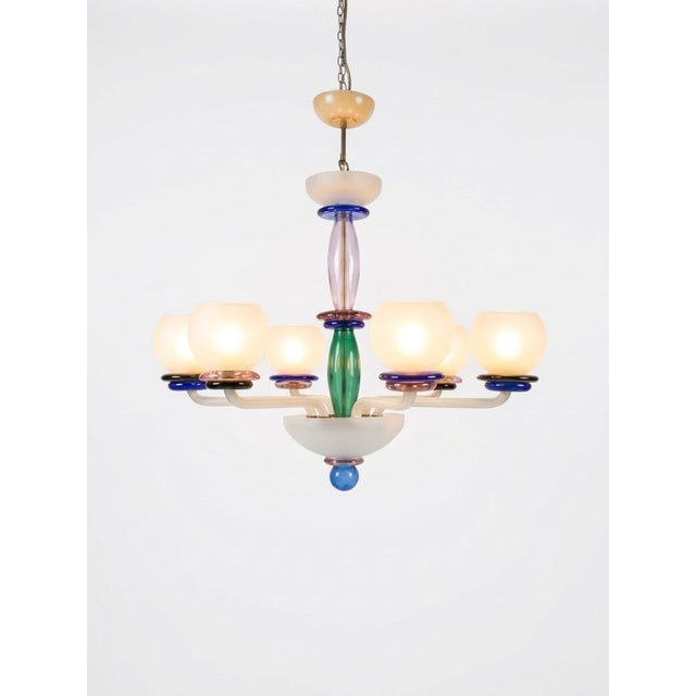 Italian Murano Glass Chandelier, 1960s For Sale - Image 15 of 18