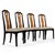6 Thomasville Embassy Asian Modern Chinoiserie Dining Chairs Gray Seats For Sale - Image 9 of 16