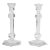 Belgian Val Saint Lambert Crystal Candlesticks, Pair For Sale