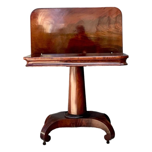 Vintage Flame Mahogany Convertible Game Table For Sale