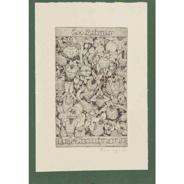 Ex Libris Luise Trautmann, Etching, Early 20th Century For Sale - Image 3 of 3