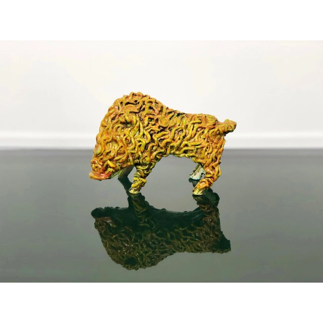 Boar sculpture by the Sardinian designer Gianluigi Mele in ceramic, Italy, circa 1970. Signed on the bottom. This piece is...