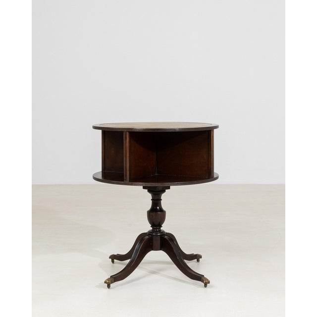 1900 - 1909 1900-1909 United Kingdom Rich Mahogany Drum-Form Mahogany Side Table For Sale - Image 5 of 10