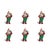 Contemporary Glass Santa Lumberjack Ornaments (Set of 6) For Sale - Image 3 of 3