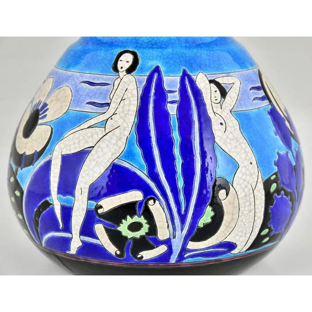 Art Deco Vase in Ceramic, 1925 For Sale - Image 9 of 13