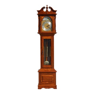 Vintage 1970s Emperor Clock Co. “Cambridge” Model 300 Grandfather Clock – Excellent Working Condition For Sale