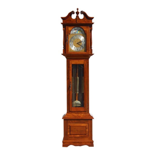Vintage 1970s Emperor Clock Co. “Cambridge” Model 300 Grandfather Clock – Excellent Working Condition For Sale