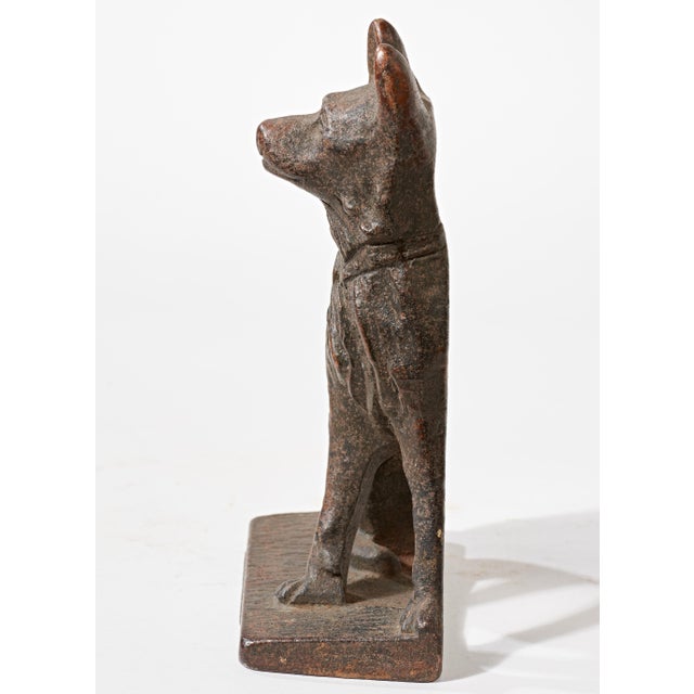 Vintage Cast Iron Police Dog Bookend - Chief of Police For Sale - Image 4 of 7