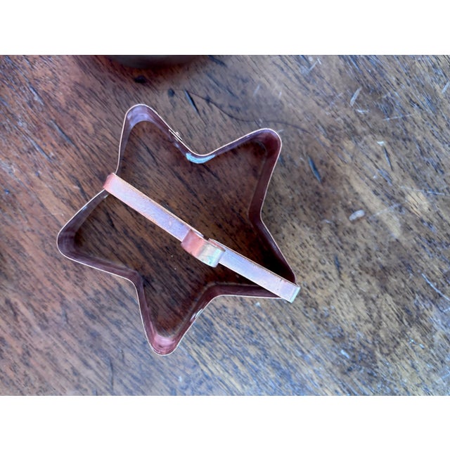 Traditional Vintage Solid Copper Cookie Cutters - Set of 4 For Sale - Image 3 of 10