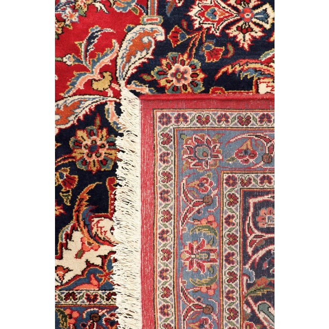 1910s Pasargad Home Antique Kashan Wool Area Rug-10' 5" X 14' 0" , Red For Sale - Image 5 of 7
