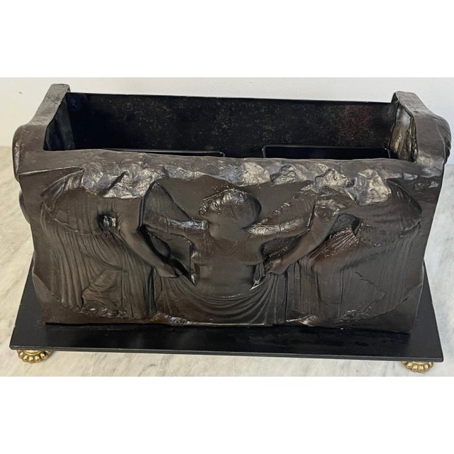 1920s French Art Deco Bronze Neo-Greek Jardiniere/ Planter For Sale - Image 5 of 9