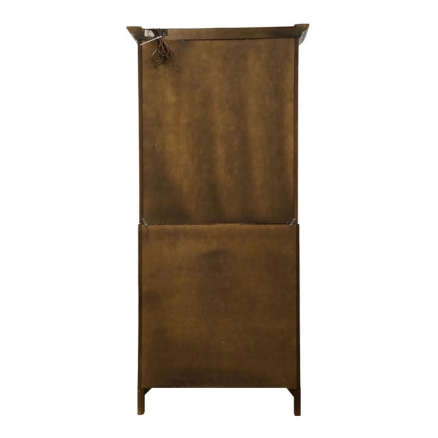 Century Furniture Solid Cherry French Provincial 35" Secretary Desk W. Lighted Display Hutch For Sale - Image 12 of 13