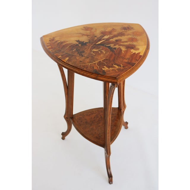 Antique French Art Nouveau Side Table by Emile Galle, 1900 For Sale - Image 4 of 15