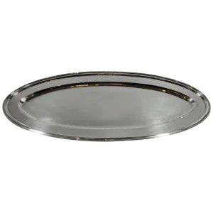 Large Viennese Art Nouveau Oval Platter in Silver by Franz Rumwolf, 1900s