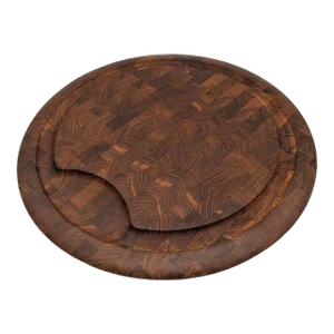 1980s Dansk Staved Teak Cheese and Charcuterie Tray and Carving Board Designed by Jens H Quistgaard